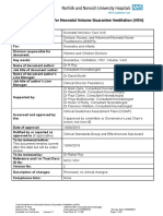 Trust Guideline For Neonatal Volume Guarantee Ventilation (VGV)