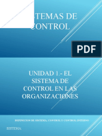 Unidad 1. - El Sistema de Control en Las Organizaciones