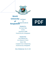 World University of Bangladesh: Lab Report On Electrical Circuit Lab