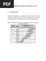 Parametros de Diseño para Vias