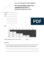 Chemistry For Engineers (Chem 111A) Laboratory Activity 7: University of Science and Technology of Southern Philippines