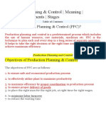 Production Planning & Control - Meaning - Objectives - Elements - Stages