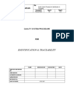 Procedure For Iden & Trace