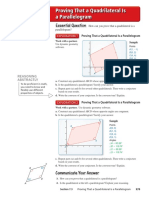 Proving That A Quadrilateral Is A Parallelogram 7.3: Essential Question
