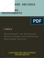 Earthquake Records AND Measuring Instruments