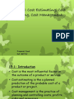 Chapter 15 Cost Estimating