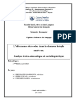 Analyse Sémantique Sur La Chanson Kabyle