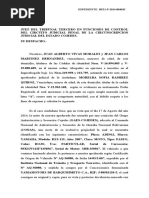 Solictud de Moto Ante El Tribunal de Control