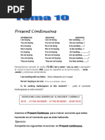 Present Continuous: Affirmative Negative Interrogative