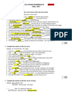 English File Upper-Intermediate Pinky 3 Final Test Grammar 1 Complete The Sentences. Use The Correct Form of The Verb in Brackets