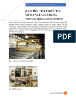 Introduction To Computer Aided Manufacturing