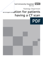 Information For Patients Having A CT Scan: Oxford University Hospitals