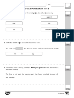 Year 5 English Grammar and Punctuation Test 5