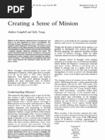 Creating A Sense of Mission: Andrew Campbell and Sally Yeung