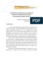 7.2. MURARI, CAPORALINI. A Importância Pedagógica Dos Poetas Hesíodo e Homero Na Educação Dos Jovens Na Grécia Antiga