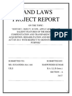 Land Laws Project Report