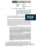 Escrito Ante El Tribunal Constitucional Sobre Petitorio de Demanda