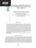 Performance of Single Pile and Group Piles in Piled Raft Analysis Based On The Elastic Approach