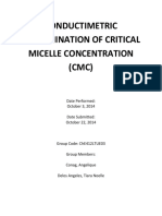 Conductimetric Determination of Critical Micelle Concentration PDF