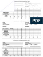 Wellness Evaluation and Monitoring Form