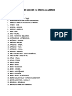 352 Pares Basicos en Órden Alfabético