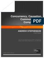 Concurrency, Causation, Commonsense & Compensation