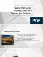 Managing Information Technology and Shared Services As A Business