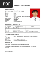 Curriculum Vitae (CV) : Personal Data