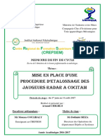 Pfe-Chigblo - Mise en Place D'une Procedure D'etalonnage Des Jaugeurs Radar A Cocitam