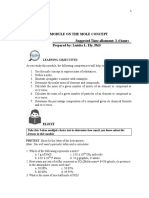 Module On The Mole Concept Suggested Time Allotment: 3-4 Hours Prepared By: Luisita L. Ely, PHD