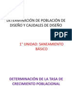 3° Tema Determinación de Población de Diseño y Caudales de