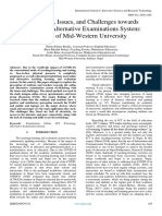 Perceptions, Issues, and Challenges Towards Online and Alternative Examinations System A Case of Mid-Western University