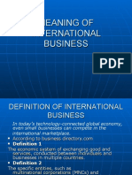 Meaning of International Business