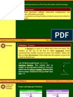 Fundamental Operations On: Fractions, Decimals, and Percentage. Learning Outcomes