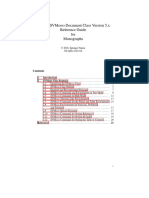 L Tex2 Svmono Document Class Version 5.X Reference Guide For Monographs