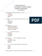 Tybcom Sem-Vi Computer Systems & Applications Sample Questions AY: 2019-20