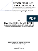 Handout On First Aid, Rescue & Water Safety: Dr. Jezreel B. Vicente