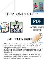 Employee Testing and Selection