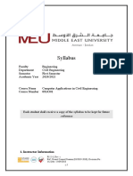 Computer Applications in Civil Engineering 2019 - 2020 2nd Semester