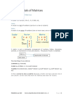 Fundamentals of Matrices: Scalar, Vectors and Matrices