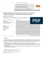 Investigating The Effect of Dataset Size, Metrics Sets, and Feature Selection Techniques On Software Fault Prediction Problem