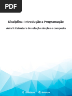 Aula 5 - Estrutura de Seleção Simples e Composta PDF