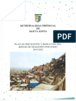 9643 - Plan de Prevencion y Reduccion Del Riesgo de Desastres Por Sismos 2019 2022 Municipalidad Distrital de Santa Anita