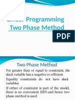 Linear Programming Two Phase Method