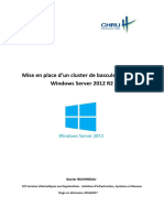 Mise en Place D Un Cluster de Basculement Sous Windows Server 2012 R2 PDF