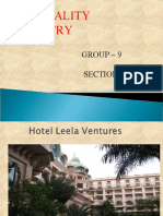 Hospitality Industry: Group - 9 Section - B