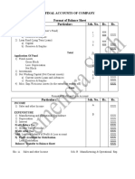 Final Accounts of Company Format of Balance Sheet Particulars Sch. No. Rs. Rs