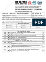 Department of Electrical and Electronics Engineering: Third Internal Assessment Test