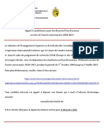 Annonce Bourses Post Doc