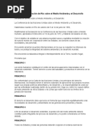 Declaración de Río Sobre El Medio Ambiente y El Desarrollo